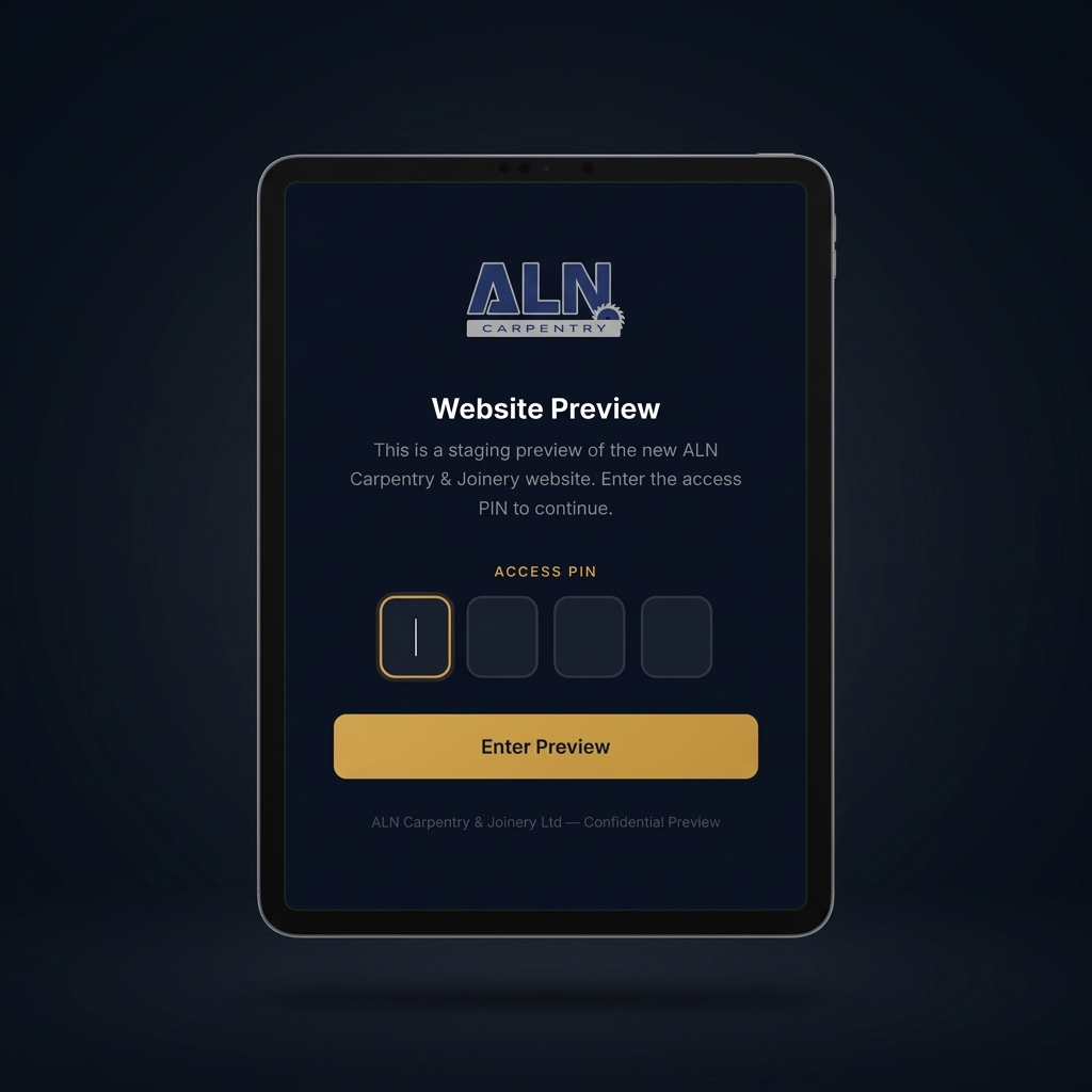 ALN Carpentry — Services page