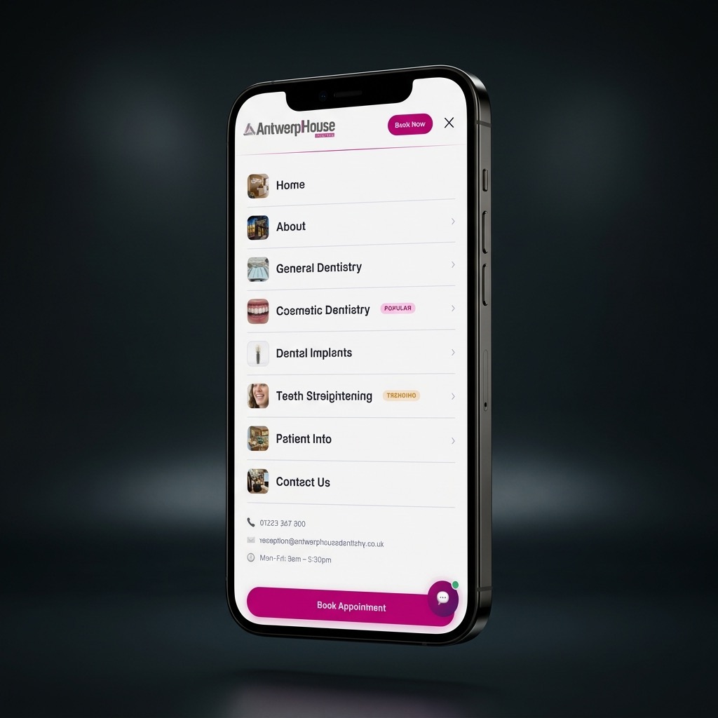 Antwerp House Dentistry — Mobile responsive view