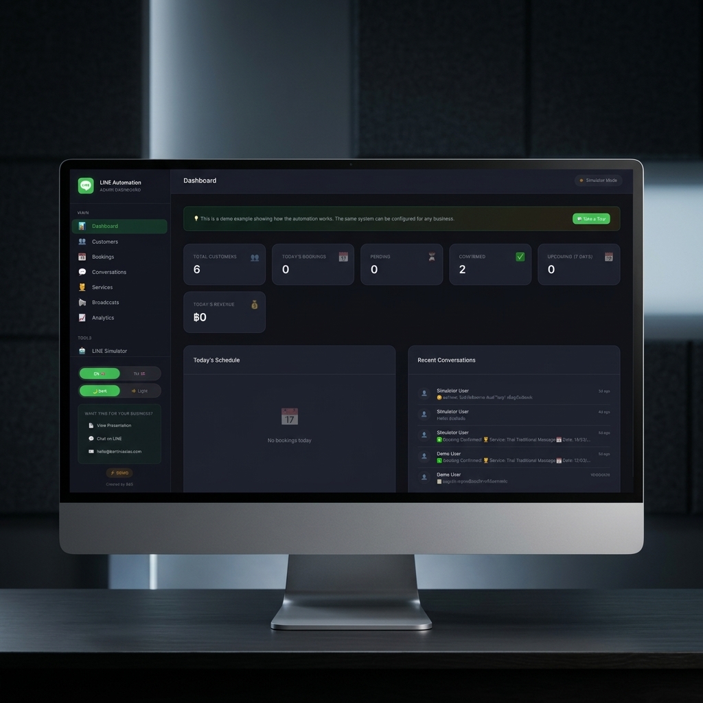 LINE Automation admin dashboard