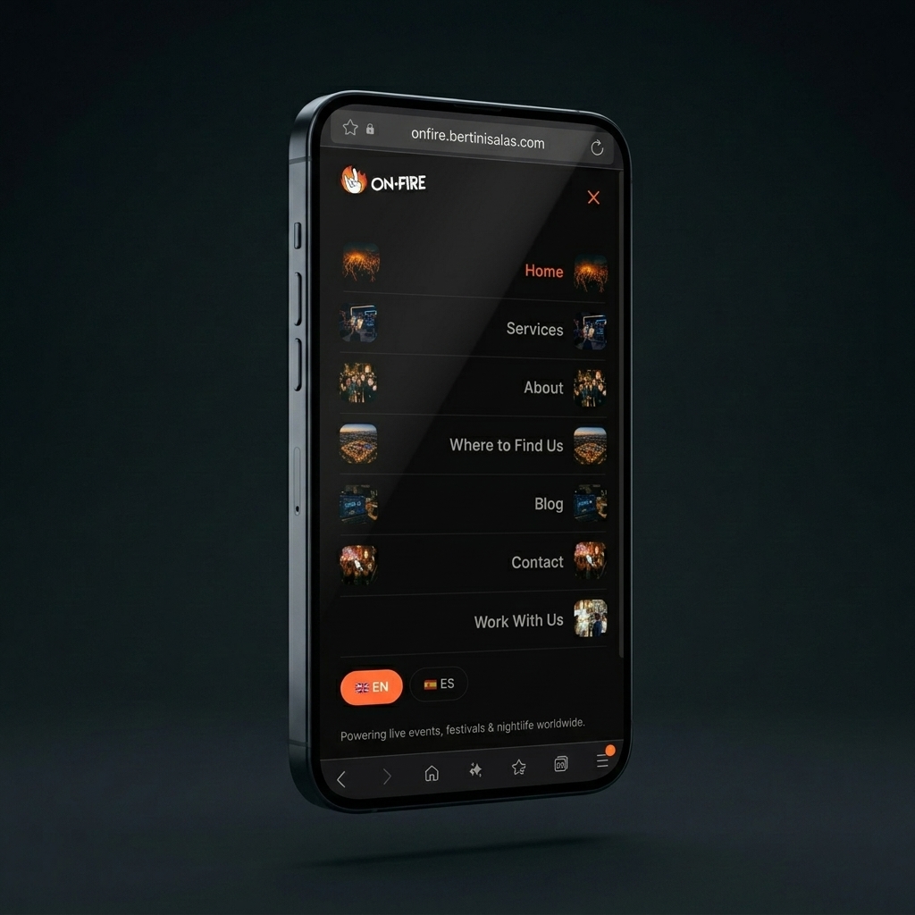 On-Fire — Homepage design